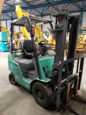 รถฟอร์คลิฟท์เครื่องยนต์LPG ขนาด 1.5ตัน Mitsubishi รุ่น:FG15T ซีเรียล:F25C-50160 ปี:2003 แผงงาเลื่อนได้