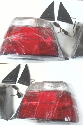 ขายไฟท้ายE36คอมแพ็คขาวแดงสวยๆ  และมีกันสาดประตูแท้ของ E46