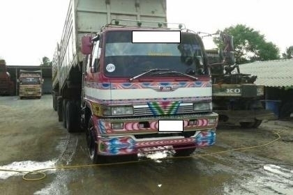 10ล้อดั้ม HINO FM3M ปี38 ดั้มมิเนียม แม่ลูก ลูก3คานยัด