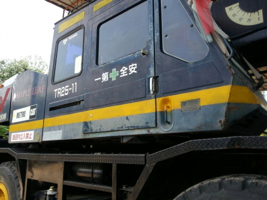 ขายรถเครน 4 ล้อ 25 ตัน Tadano M5 เอกสารเล่มทะเบียนพร้อมโอน เซฟตี้ครบ มีกล้อง มีแอร์ บูมเอวแน่น ปี 1991