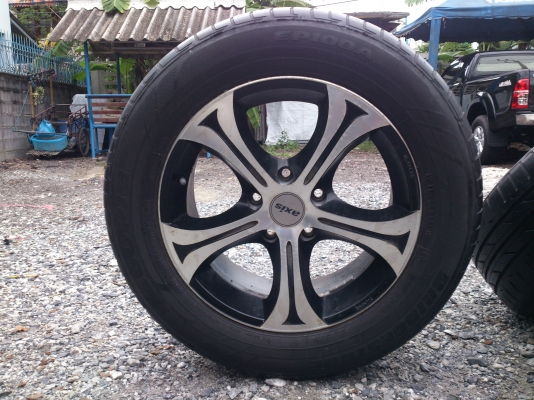ขายแม็กLENSO 5 รู 114.3 พร้อมยางบริสโตร์215/60R16 ยางปี10 จำนวน 1 ชุด