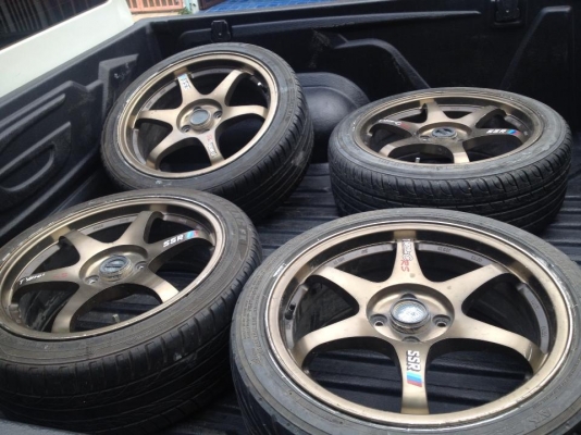 ขายล้อSSr type c rs ขอบ17 กว้าง7.5 4/100 พร้อมยางดอกเยอะถูกๆ 9000.- ขายล้อSSr type c rs ขอบ17 กว้าง7.5 4/100 พร้อมยางดอกเยอะถูกๆ 9000.-