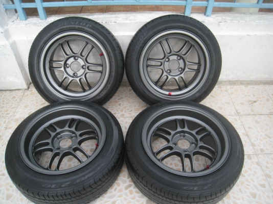 ขายล้อแม็กใหม่ RPF1 ขอบ15 สีเทากัล F7"et41,R8"et35 4รู100 + ยางปี11  สนใจติดต่อเล็กคลองสาม (081-3747940)