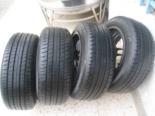 ขายล้อแม็กใหม่ RPF1 ขอบ15 สีเทากัล F7"et41,R8"et35 4รู100 + ยางปี11  สนใจติดต่อเล็กคลองสาม (081-3747940)