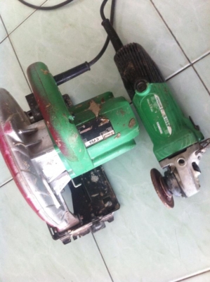 เลื่อยวงเดือน และ เครื่องเจียรไฟฟ้า HITACHI พร้อมใช้งานถ ถูกๆ