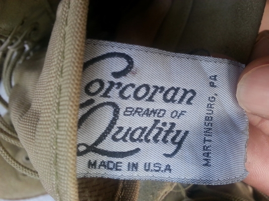 รองเท้าทหาร U.S  Corrona   สีทะเลทราย made in U.S.A   ใส่ขี่มอไซน์ เทห์ระเบิด