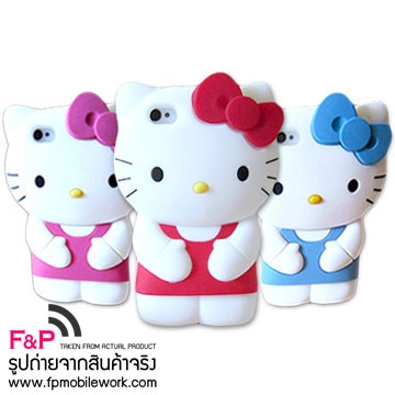 ขายเคสซิลิโคน แมวเหมียว Hello Kitty 3D iPhone 4 4S เคสมือถือ