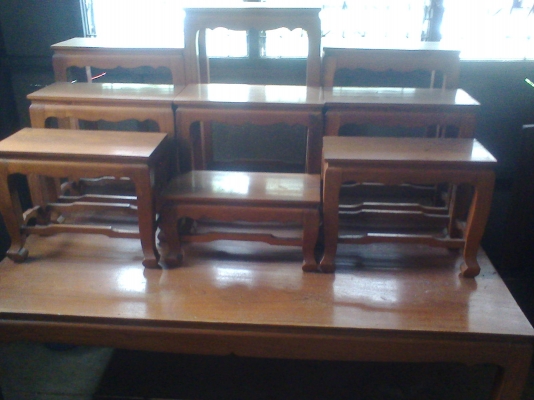 โต๊ะหมู่ 9 ไม้สัก