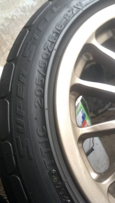 แม็ก DTM เยอรมัน ขอบ 16 ขนาด 4 รู 100/114 พร้อมยาง 6900 บาท