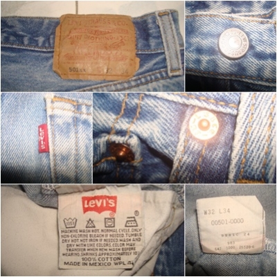 # 8871 # ยีนส์ Levi's 501 ผ้าทราย ของแท้ มือสอง เอว 32 ยาว 29 เนื้อทรายสวย ตะเข็บสวย