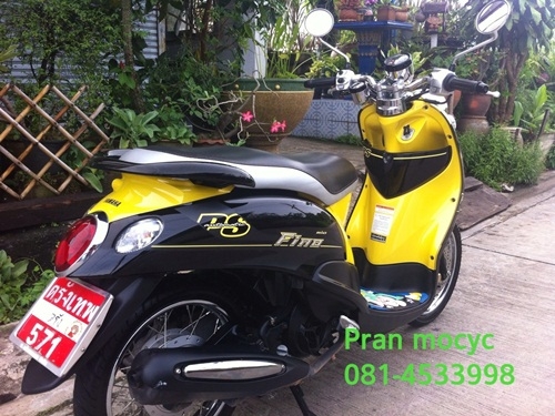 ขาย yamaha fino(ps)สีดำเหลือง ปี2013 รถ3เดือน