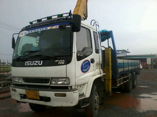 ขายรถบรรทุกติดเครน6ตัน5ปอก4ชัก ISUZU DECA 195 แรงกระบะยาว6เมตรกว่า เครื่องอ่อน คัสชีส์สวย ยางได้2เส้นหน้าครับ