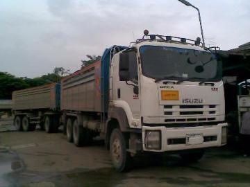 ขายรถพ่วง 22 ล้อ 2 เพลา แม่-ลูก กระบะเนียมดั้ม ISUZU 360 ปี.52 ปรายปี รถสวย ราคาย้อมๆ สนใจโทร