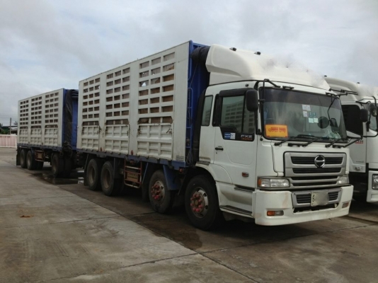 ขายรถพ่วง 24 ล้อ 2 เพลา แม่-ลูก กระบะเหล็กคอกเกษตรไม่ดั้ม HINO PROFIA P11C 335 แรง คอมมอลเร็ว 7 เกียร์ ปี.54 รถสวยมากๆ