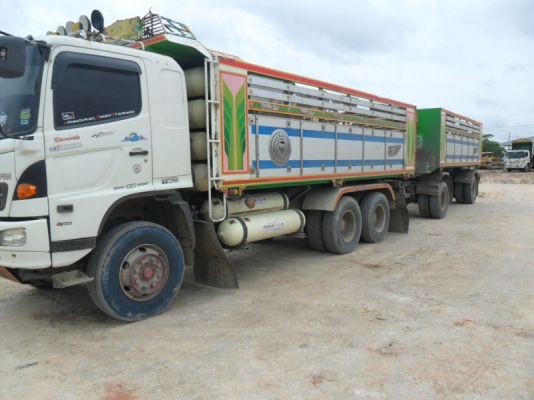 Hino Mega 320 CNG 6 ถัง ปี 49 แม่ลูก วิ่งไม่เคยแบกน้ำหนัก อู่พงษ์ไพบูรย์บ้านโป่งพร้อมใช้  7 พ่วง