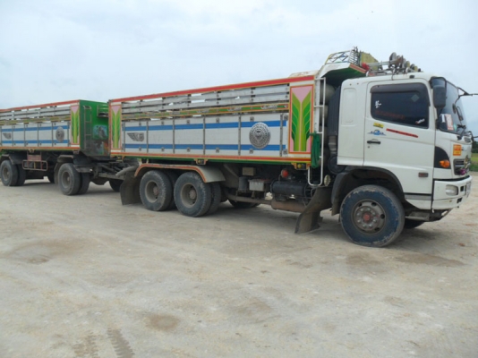 Hino Mega 320 CNG 6 ถัง ปี 49 แม่ลูก วิ่งไม่เคยแบกน้ำหนัก อู่พงษ์ไพบูรย์บ้านโป่งพร้อมใช้  7 พ่วง