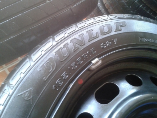 (ชุด2,200บ.)กระทะเหล็ก15"ใส่4รู100+ยาง185/55/15(แถมฝาครอบ เลือกเอาhondaหรือmasda)