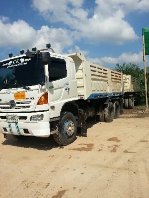 ขาย ฮีโน่ Mega 344 ซีรี่ 500 / ปี 53 ( พ่วง 22 ล้อดั๊ม ลูก 3 เพลา )