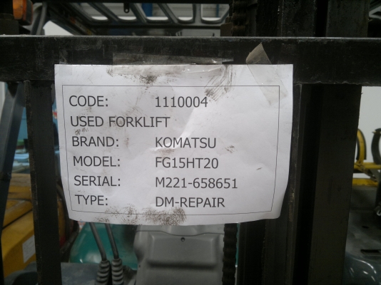 ขายรถฟอร์คลีฟท์ KOMATSU FG15HT20 เสา3 เมตรออโต้ ปี2006 รถนอกนำเข้า ติดต่อ มานะ 085-9049669 ขายรถฟอร์คลีฟท์ KOMATSU FG15HT20 เสา3 เมตรออโต้ ปี2006 รถนอกนำเข้า ติดต่อ มานะ 085-9049669