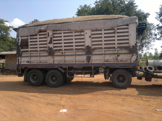 ขายรถพ่วง 22 ล้อ 2 เพลา แม่-ลูก กระบะเหล็กคอกเกษตรไม่ดั้ม ISUZU GIGR 6WA1-360 แรง ปี.52 รถใช้งานอยู่