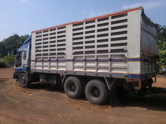 ขายรถพ่วง 22 ล้อ 2 เพลา แม่-ลูก กระบะเหล็กคอกเกษตรไม่ดั้ม ISUZU GIGR 6WA1-360 แรง ปี.52 รถใช้งานอยู่