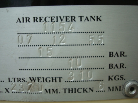 ถังลม1000 ลิตรหนา6mm.ของใหม่ 0833554933