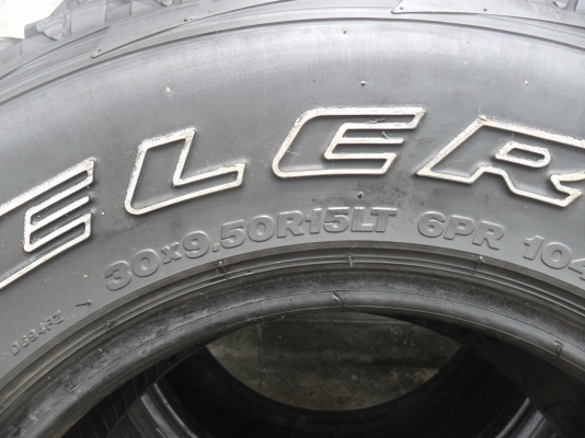 ยาง BRIDGESTONE 30x9.5R15 ปี10 สวยๆ 4 เส้น ราคา 4300 บาท