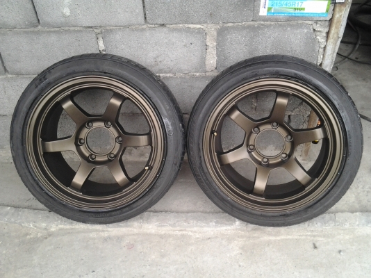 ขายแม็กซ์ TE 37 (ใหม่) 6 รู 139.7พร้อมยางขอบ17 นิ้ว บริดสโตน   กว้าง9 นิ้ว 1 คู่