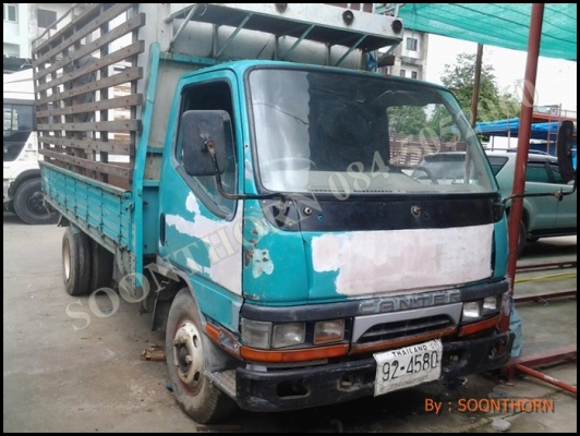 ขายด่วน รถบรรทุก 6ล้อ MITSUBISHI CATTER FE535 110 แรง  คอกสูง รถใช้งานได้ปกติ ราคาสุดคุ้ม