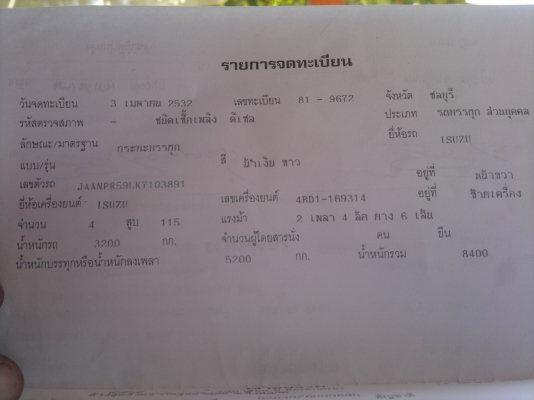 ขายรถ ISUZU NPR รถห้าง ปี 32 เครื่อง 4BD1 115แรงม้า