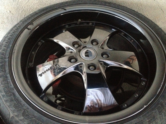 ขายแม็กขอบ17/7.5 vienna 5รู114.3 vipสีโครเมียมดำ9000 0877821414