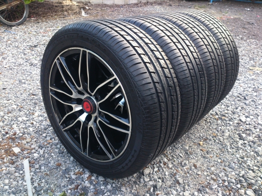 ขายแม็กLENSO SAMURAI 4รู100,114พร้อมยาง195/50R15 ปี11 (ตุ่มหน้ายางยังอยู่ครบ) สวยๆ จำนวน 1 ชุด ราคานี้คุ้มสุดๆ