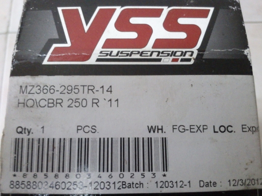 โช๊ค CBR 250 ราคา 5,200 บาท