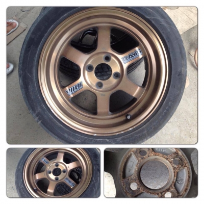 ขายแม็กมือ2 TE37v (Rota) ขอบ 15 4 รู100 ราคา 8,300 บาท**ไม่มียาง***