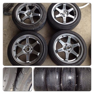 ขายแม็กมือ2ลาย TE37 ขอบ16 4รู100+ ยาง. ราคา10,900 บาทถูก