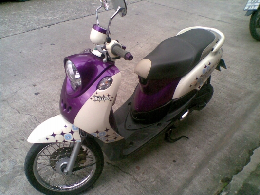 ขายด่วน Fino ปี 55 สีขาวม่วง รถเดิมเครื่องแน่นๆ สีสวย ทะเบียนขาดปี 57