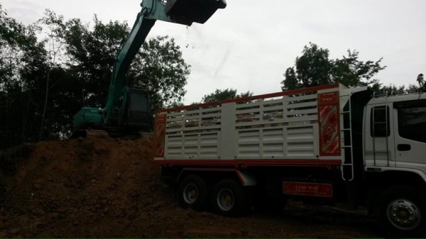 ขายรถสิบล้อ ISUZU DECA FXZ 320 HP EURO2 ปี 52 รถพ่วงแม่+ลูก กระบะดั๊มพ์เหล็ก เอกสารพร้อมโอน