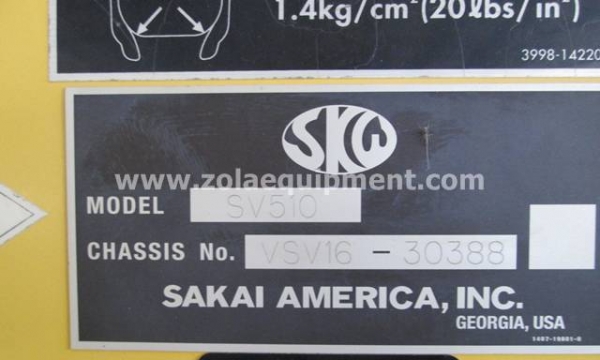 รถบดอัดสั่นสะเทือน 2006 Sakai SV510 เครื่องจักรมือสองนำเข้าจากต่างประเทศ สภาพสวย ชั่วโมงทำงาน 1,309 ชม.