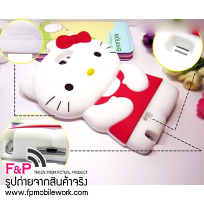 เคสซิลิโคน3D Kitty แมวเหมียว ซัมซุงกาแล็คซี่ โน้ต2