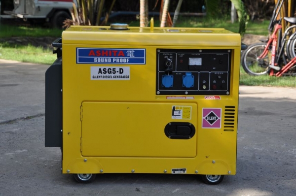 ขายเครื่องปั่นไฟ ASHITA 5KW. (5,000วัตร) ดีเซล สตาร์ทไฟฟ้า ตู้เก็บเสียง 35,000เท่านั้น!!