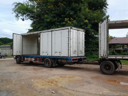 6ล้อตู้10บาน7.50ม.พร้อมลูกพ่วง HINO MEGA FG