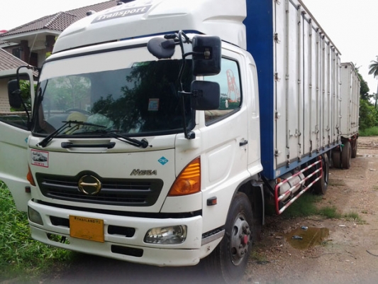 6ล้อตู้10บาน7.50ม.พร้อมลูกพ่วง HINO MEGA FG
