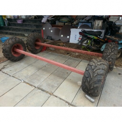 เพลาเทอร์เลอร์ 2 เส้น พร้อมล้อ