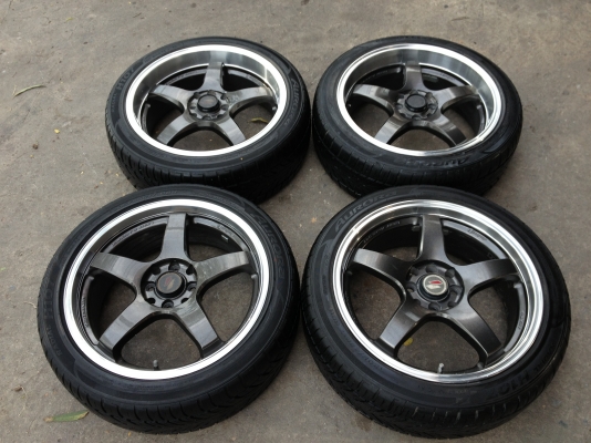 Lenzo Project D ขอบ17" 4รู100/114 พร้อมยาง 205-45-17 สวยๆ