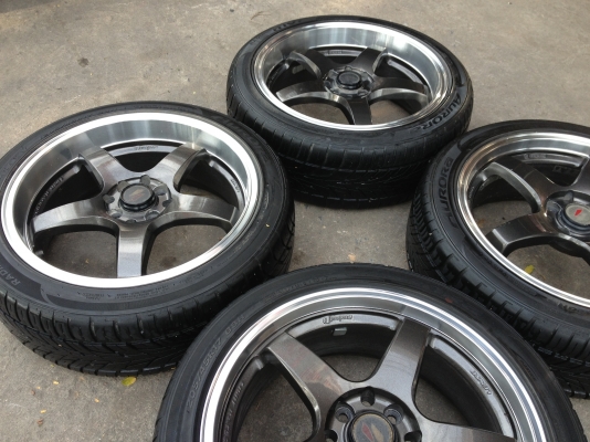 Lenzo Project D ขอบ17" 4รู100/114 พร้อมยาง 205-45-17 สวยๆ