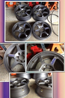 เเม็กมือสอง ขอบ16ลายTE37 กว้าง7 ออฟ38 4รู100,114