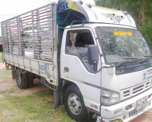 ISUZU NPR 130 HP 4HG1 EURO2 ปี 49 กระบะคอกเหล็กความยาว 4.30 เมตรสภาสวย เครื่องแน่นแรงดีไม่มีเยิ้ม ภายในเก๋งคอนโซลสวย แอร์เย็น พวงมาลัยเพาเวอร์ ช่วงล่างคัชซีสวยเดิมๆ ยางเรเดี่ยน 6 เส้นสภาพดี 70\% พร้อมบรรทุกพร้อมใช้งาน เอกสารทะเบียนภาษีครบพร้อมโอน ราคาต่อรอ