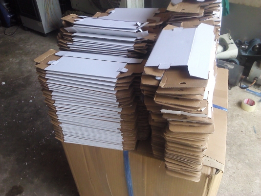 ด่วนกล่องกระดาษลูกฟูกสีขาวของใหม่ กล่องละ2 บาท ขนาด 20*10*5 ซม.(เหลือ400 ชิ้น)