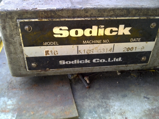 เครื่องEDM ยี้ห้อSODICK ตัวเครื่องออกจากโรงงานมาปลดสายไฟต่างออกแล้วบ้างส่วนตัวเครื่องยังดีแต่ต่องเดินสายใหม่