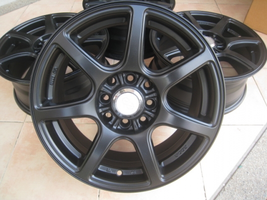 ขายล้อแม็ก Enkei Tuning sc09 15"x6.5" et 38 4รู100/114.3 สีดำด้าน ล้อทำสีมาใหม่ครับ ไม่มีคด ไม่มีดุ้งครับ  สนใจติดต่อเล็กคลองสามครับ (081-3747940)